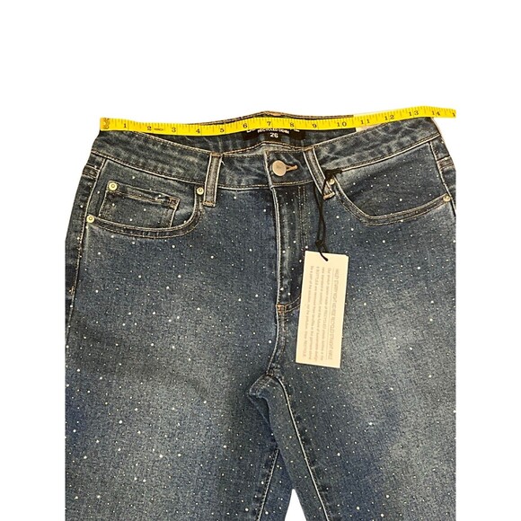 Blue Revival Hailey Starry Night Recycled Mid Rise Ankle Jeans Size 26" NWT - Picture 3 of 10